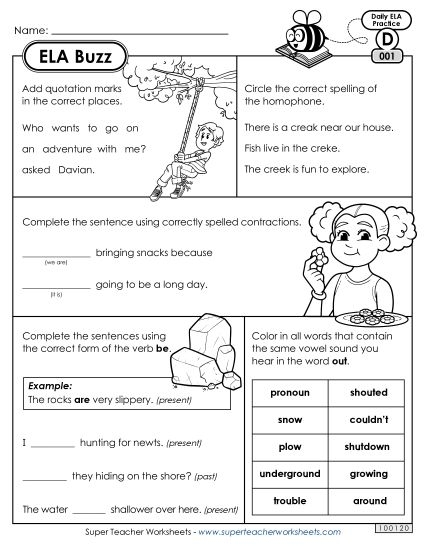 4th Grade Ela Worksheets Happy Learning Pull Out Worksheets English 4th Grade Ela Worksheets Happy Learning Pull Out Worksheets English