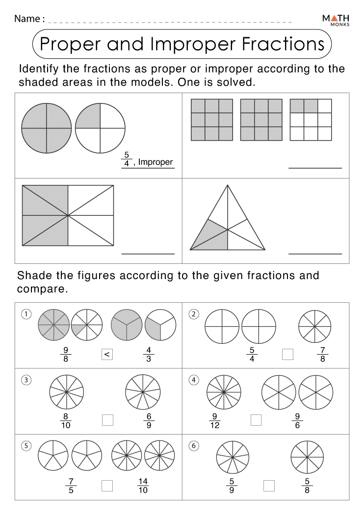 4th Grade Fractions Worksheets Math Monks 4th Grade Fractions Worksheets Math Monks