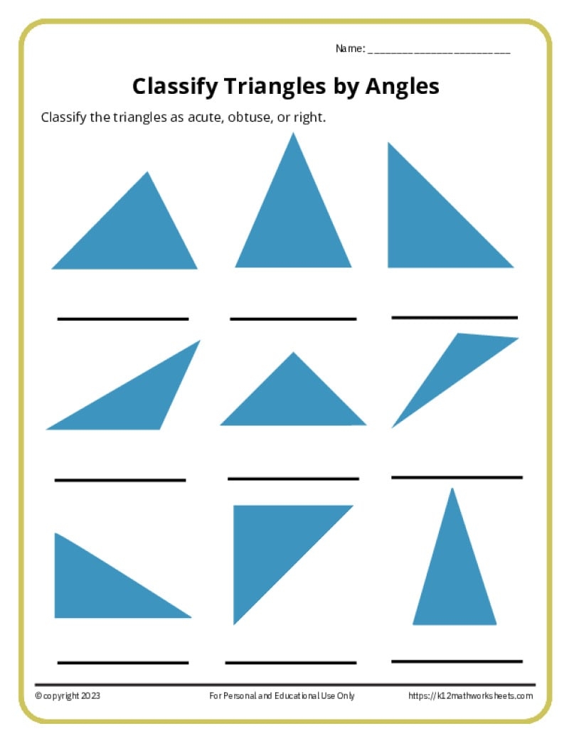 4th Grade Geometry Worksheets