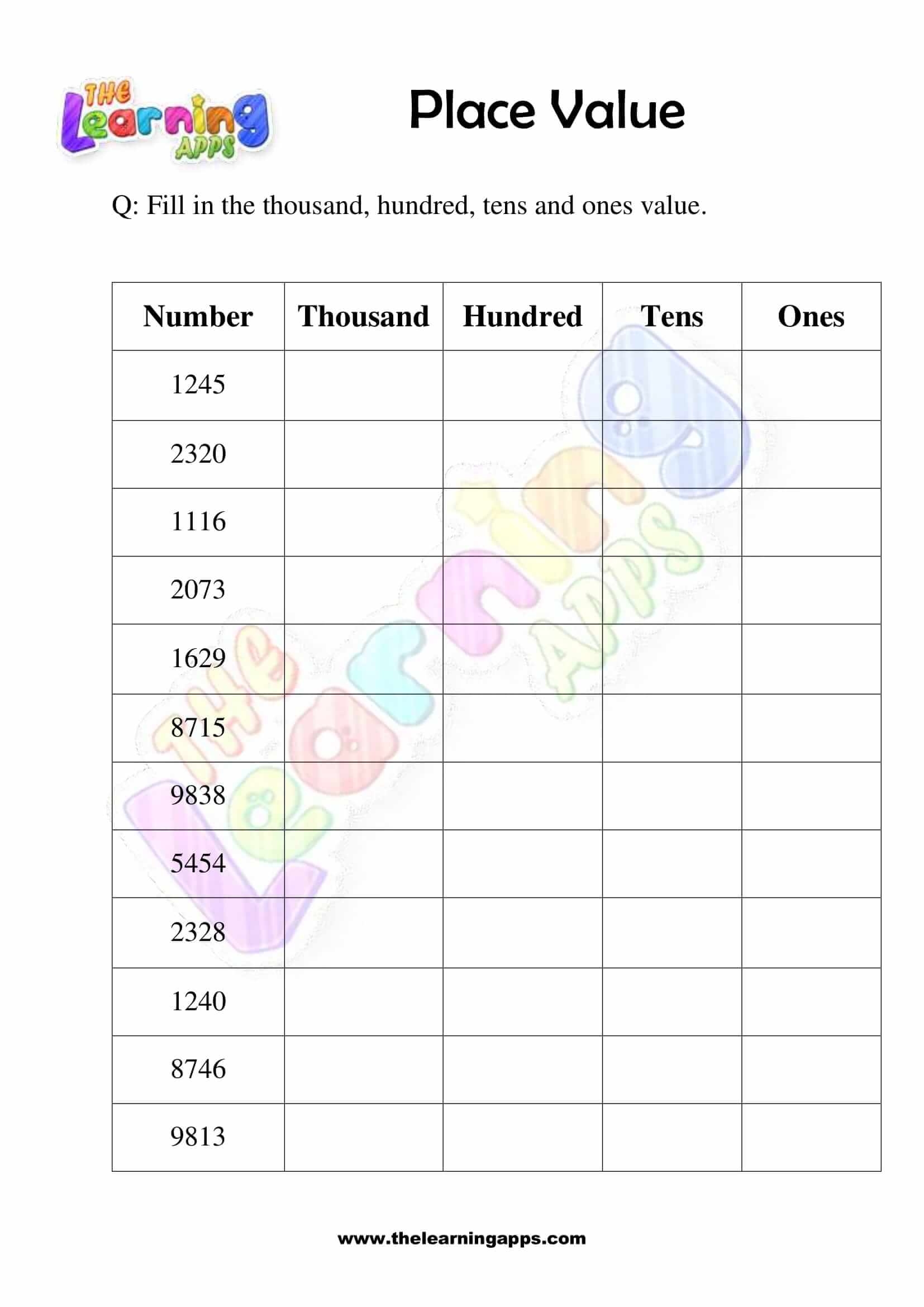 4th Grade Place Value Worksheets 4th Grade Place Value Worksheets