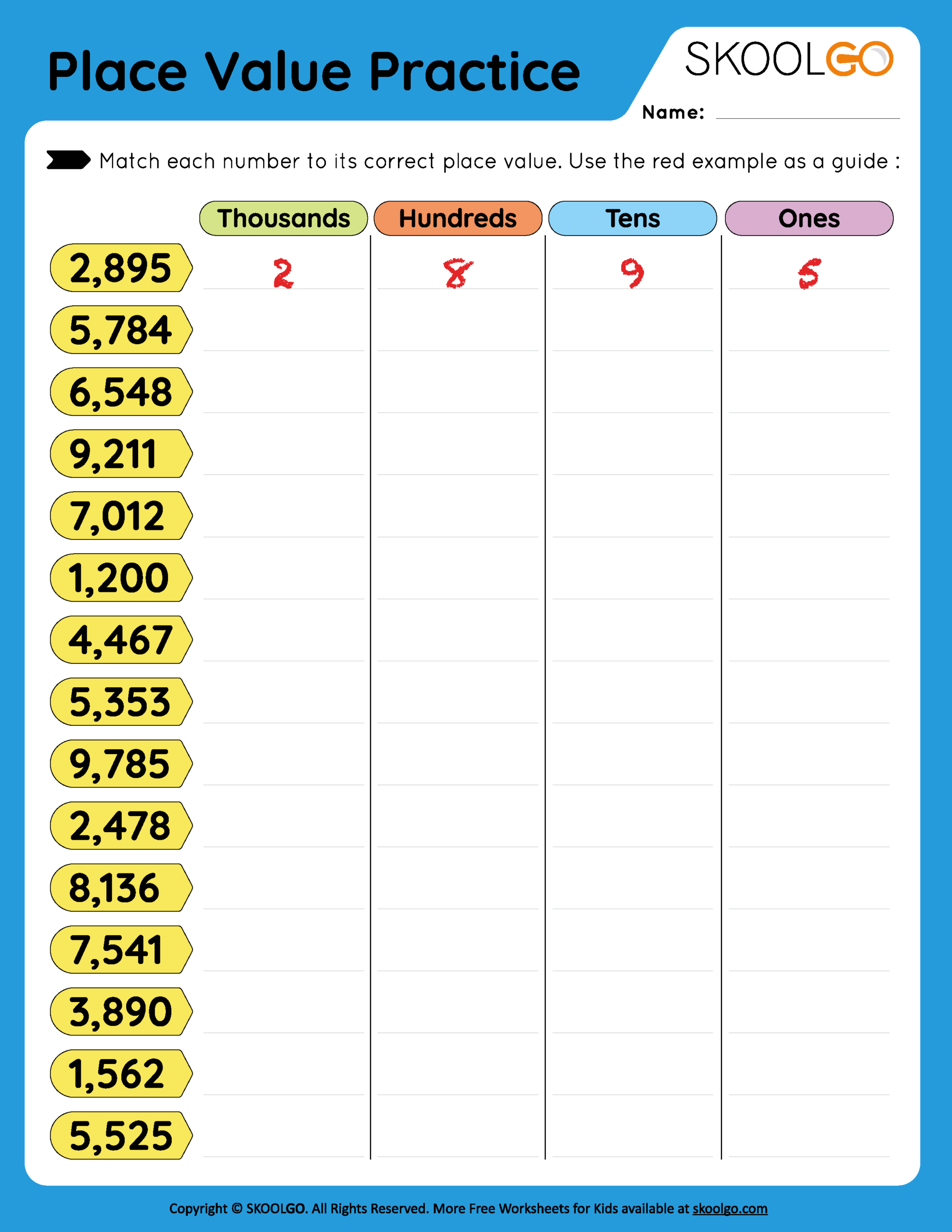 4th Grade Place Value Worksheets 4th Grade Place Value Worksheets