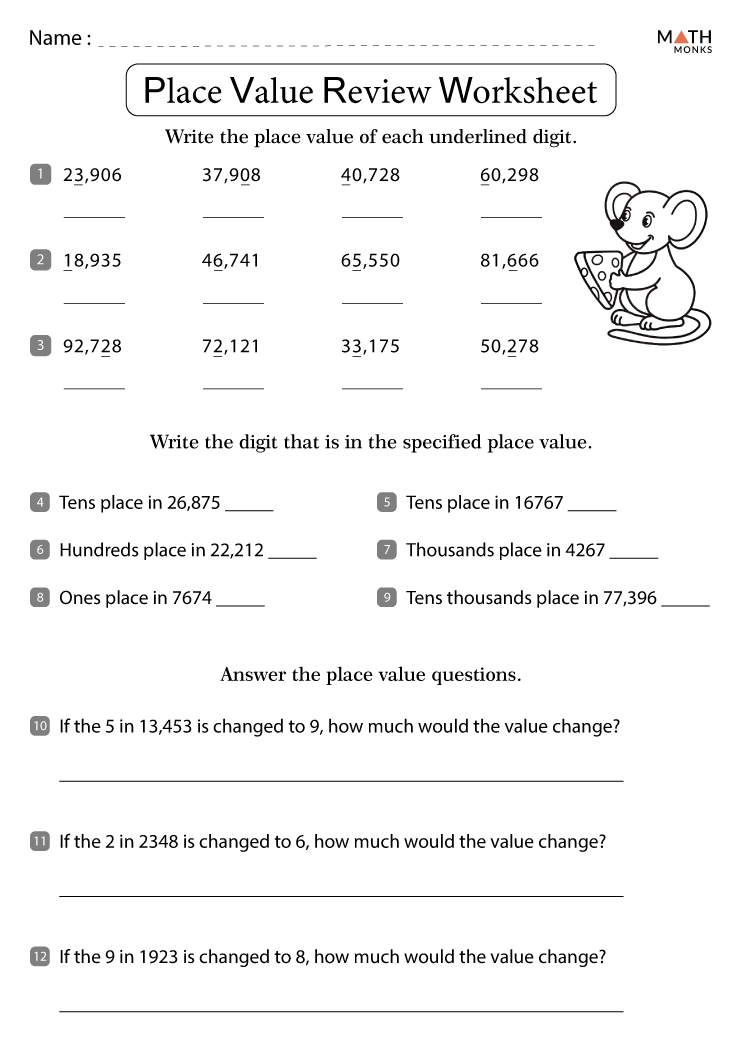 4th Grade Place Value Worksheets With Answer Key Worksheets Library
