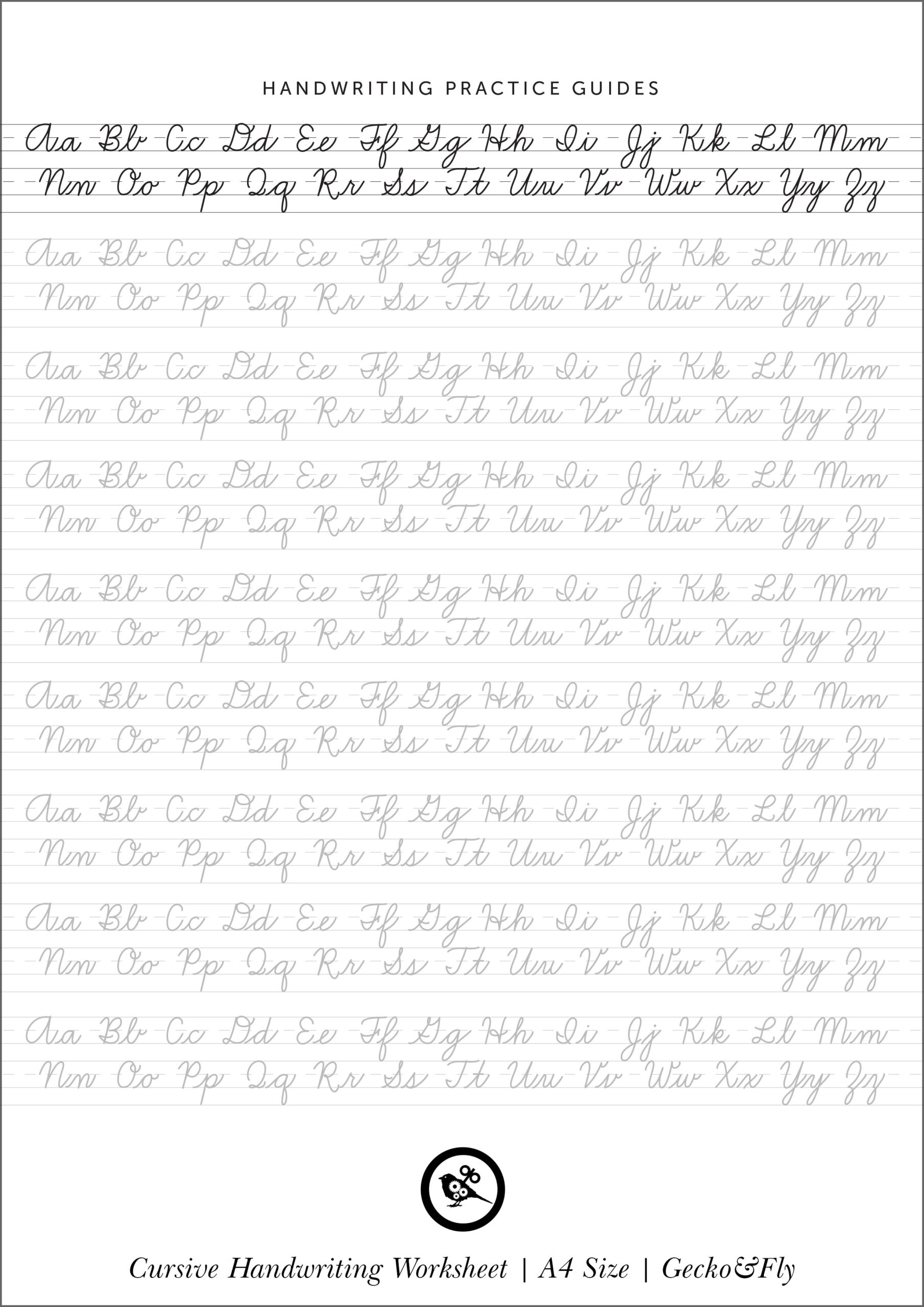 5 Printable Cursive Handwriting Worksheets For Beautiful Penmanship 5 Printable Cursive Handwriting Worksheets For Beautiful Penmanship