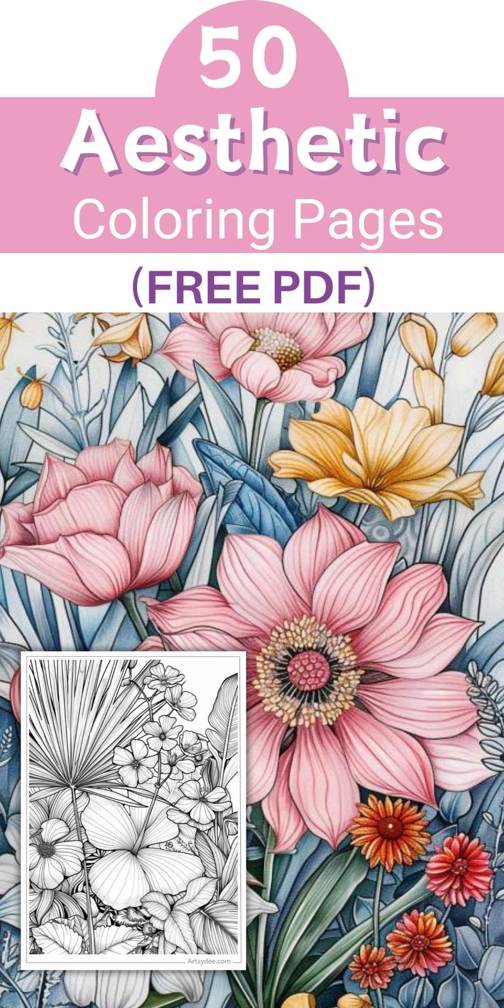 50 Aesthetic Coloring Pages Free Printable PDF Artsydee Drawing 50 Aesthetic Coloring Pages Free Printable PDF Artsydee Drawing