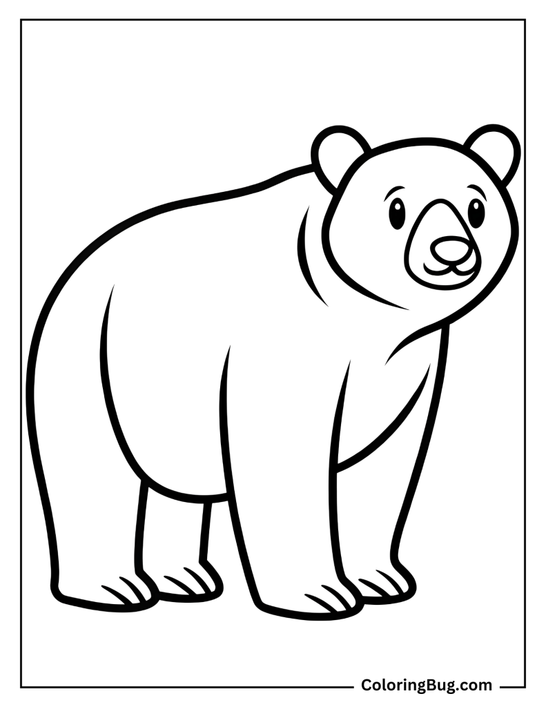 bear coloring page bear coloring page