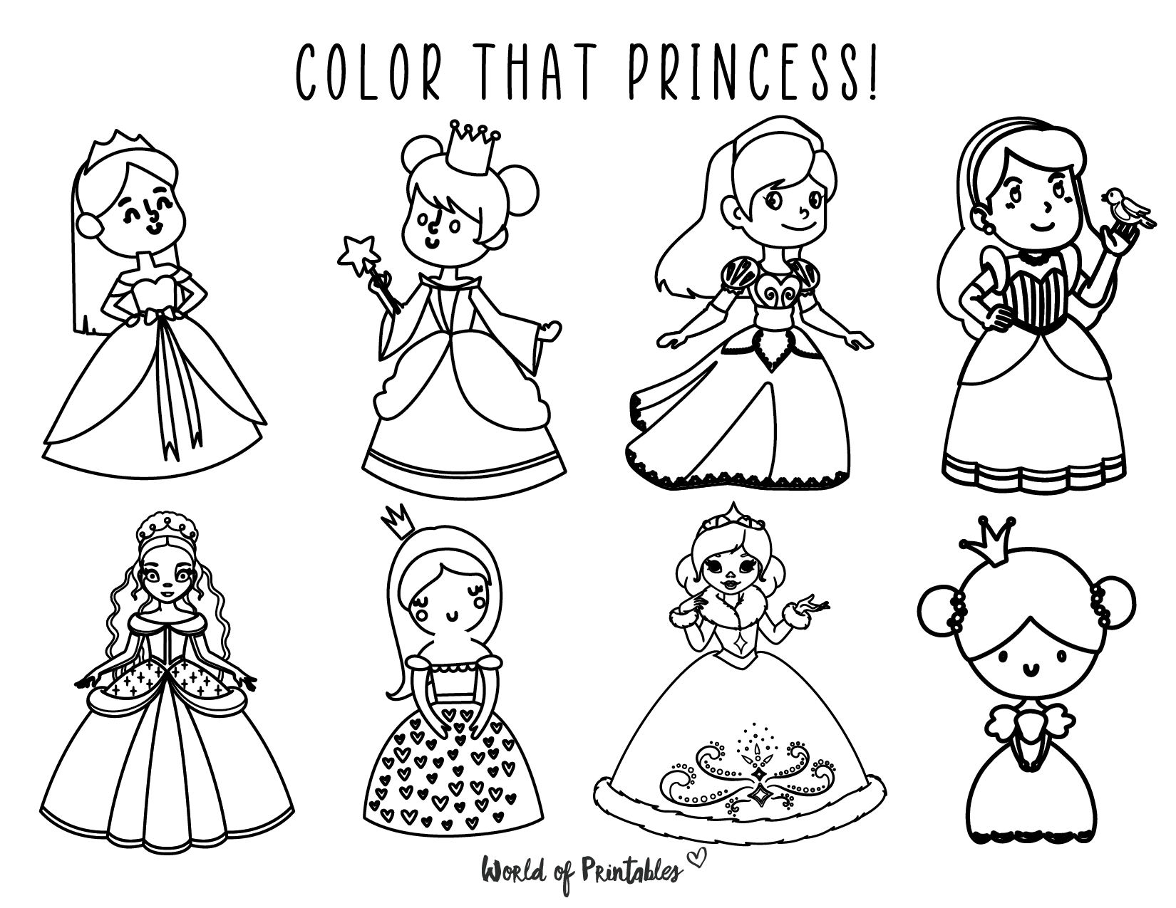 50 Best Princess Coloring Pages Free Printables For Kids World Of 50 Best Princess Coloring Pages Free Printables For Kids World Of