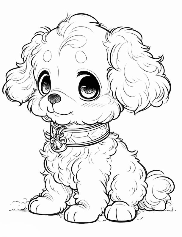 cute puppy coloring pages