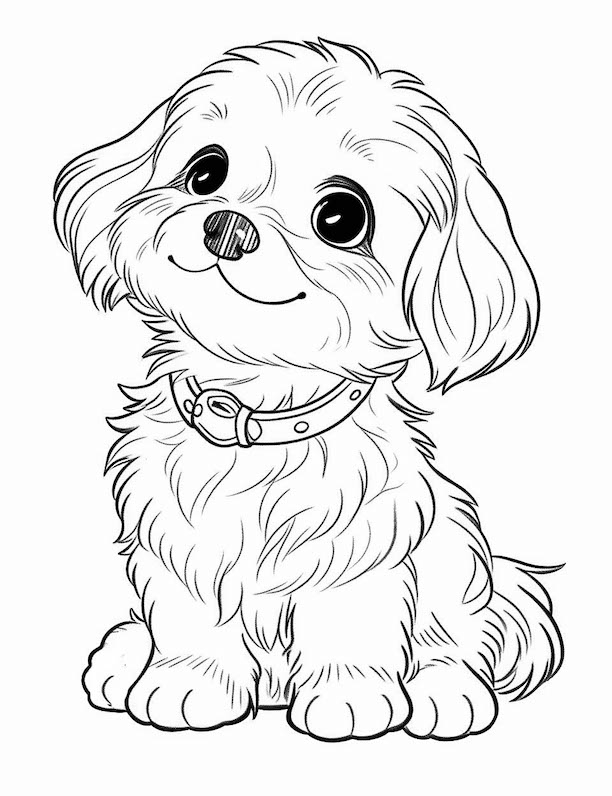 puppy coloring page