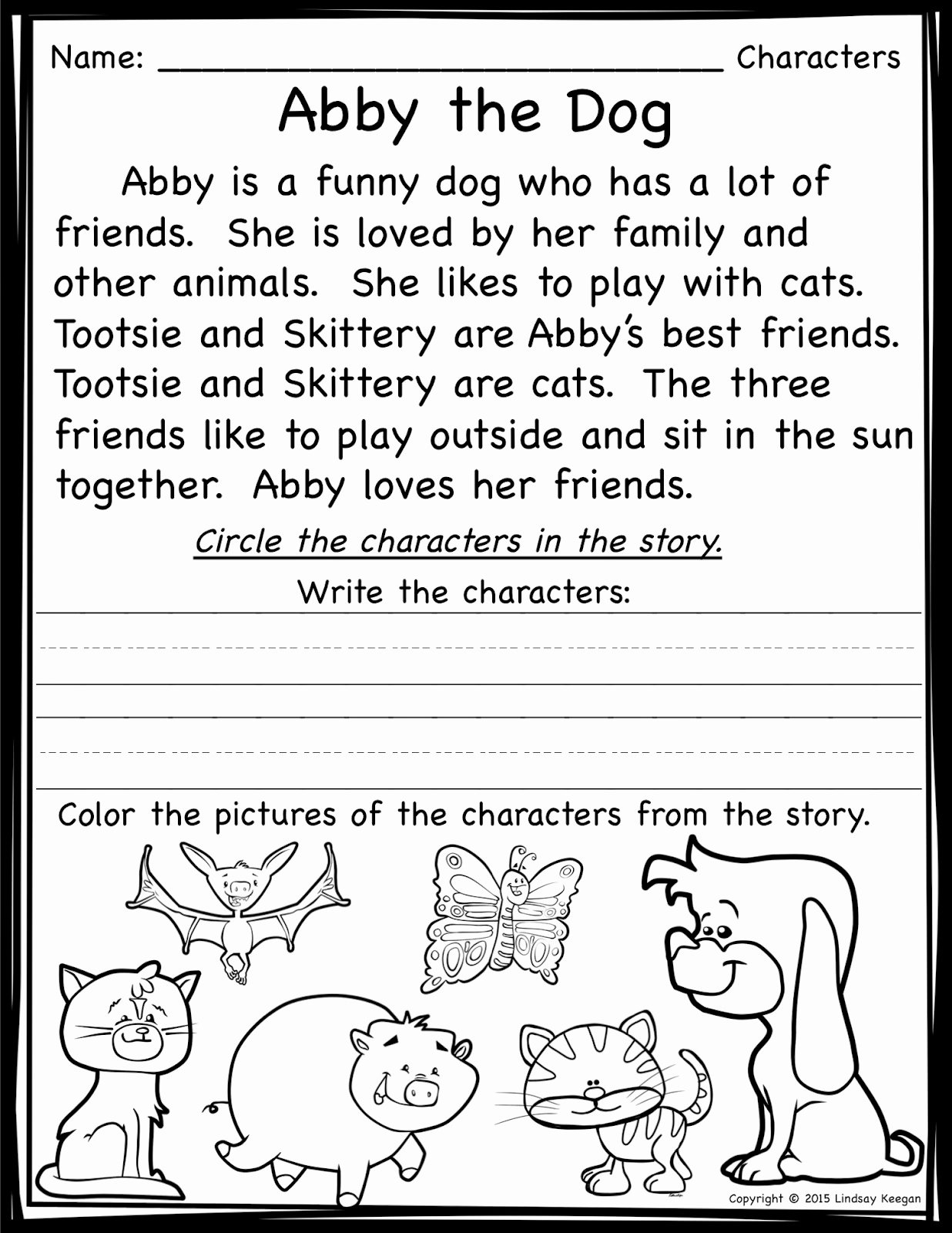 50 Elements Of A Story Worksheet