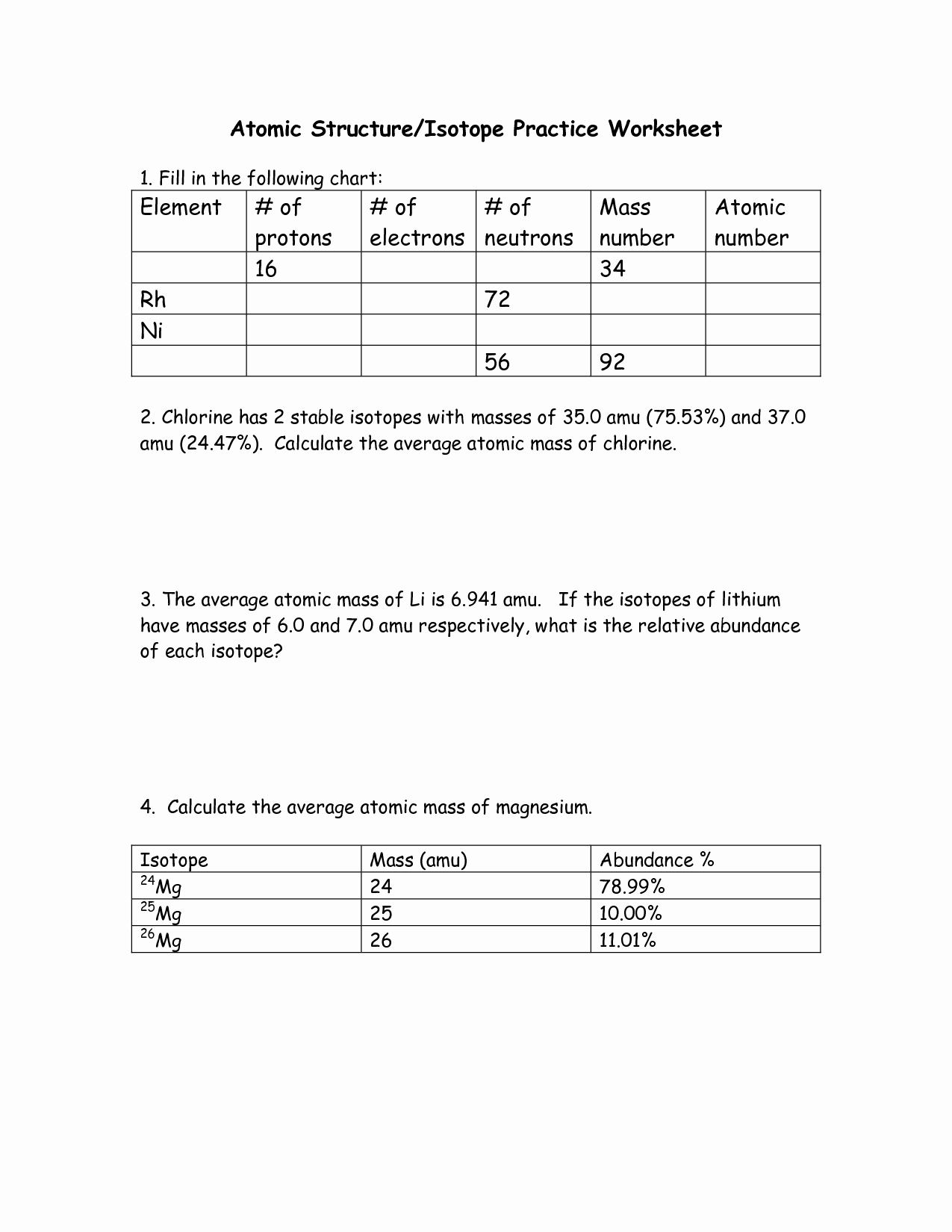 isotope practice worksheet isotope practice worksheet