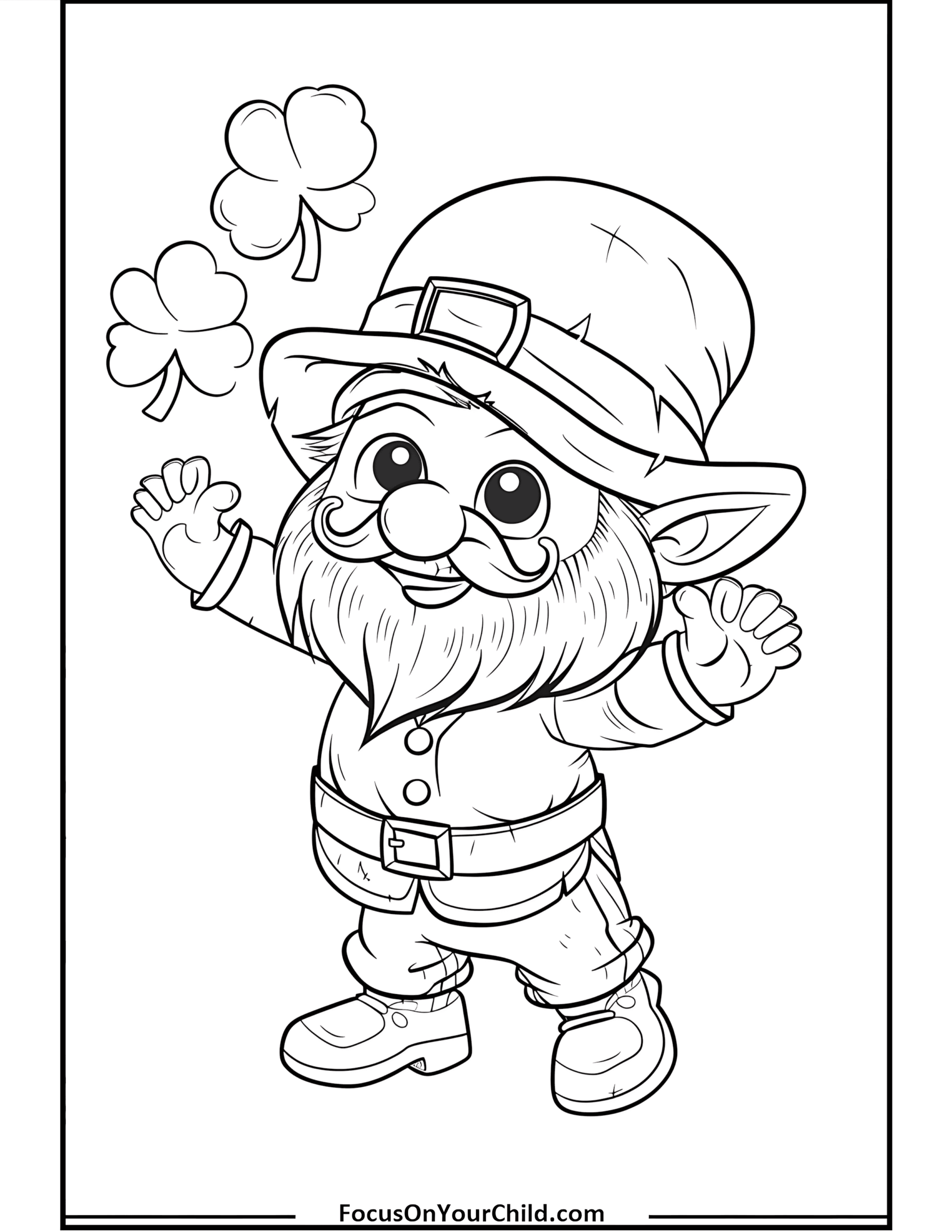 leprechaun coloring page