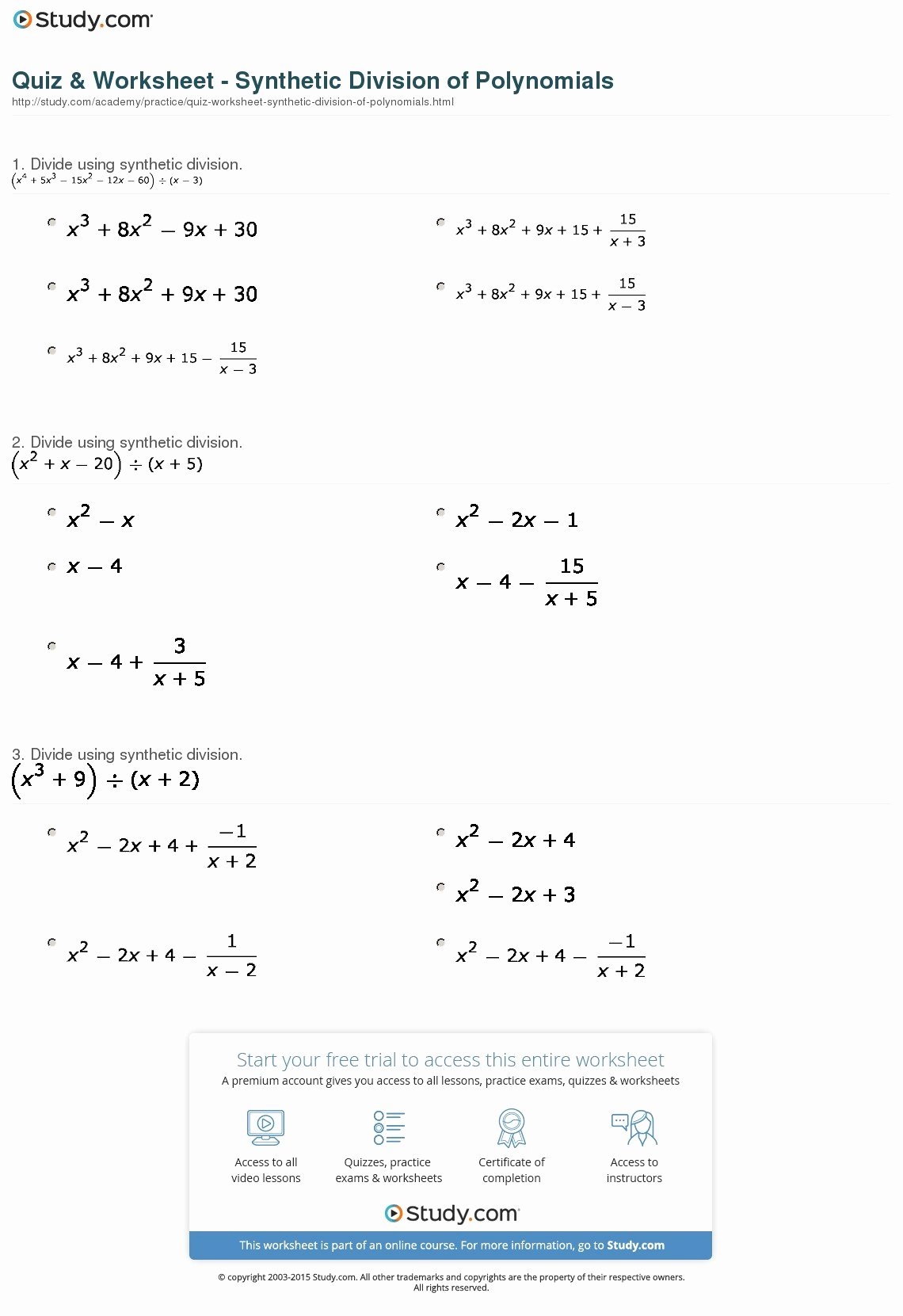 50 Polynomial Long Division Worksheet Chessmuseum Template Library