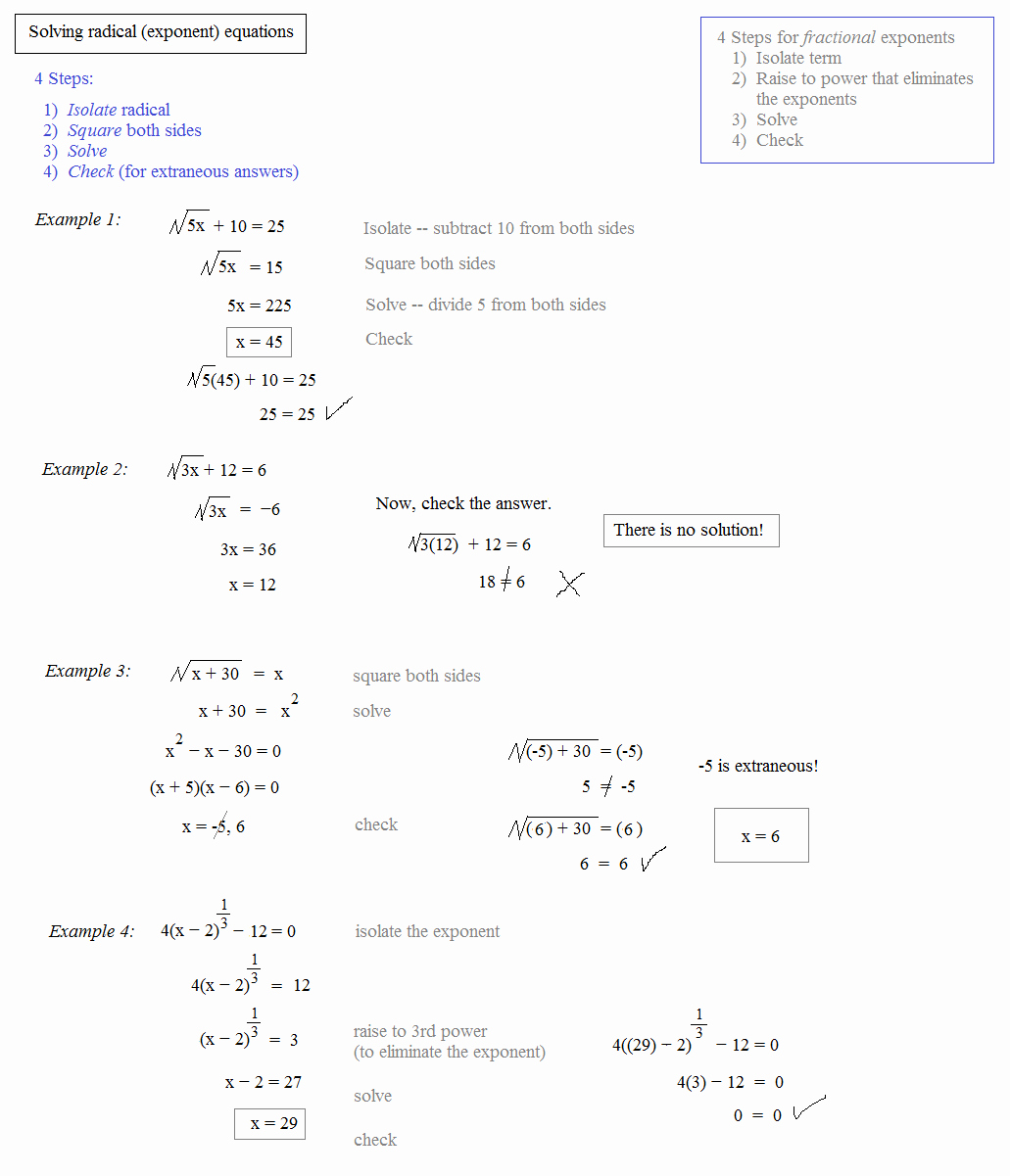50 Solving Radical Equations Worksheet Chessmuseum Template Library
