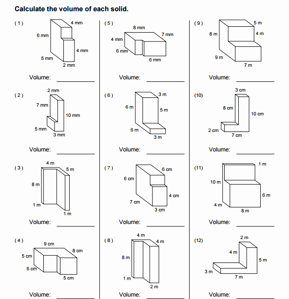 50 Volume Of Composite Figures Worksheet Chessmuseum Template Library