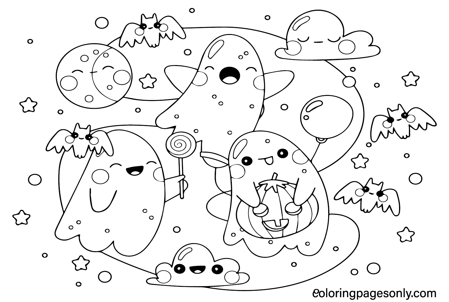 54 Cute Halloween Coloring Pages ColoringPagesOnly 54 Cute Halloween Coloring Pages ColoringPagesOnly