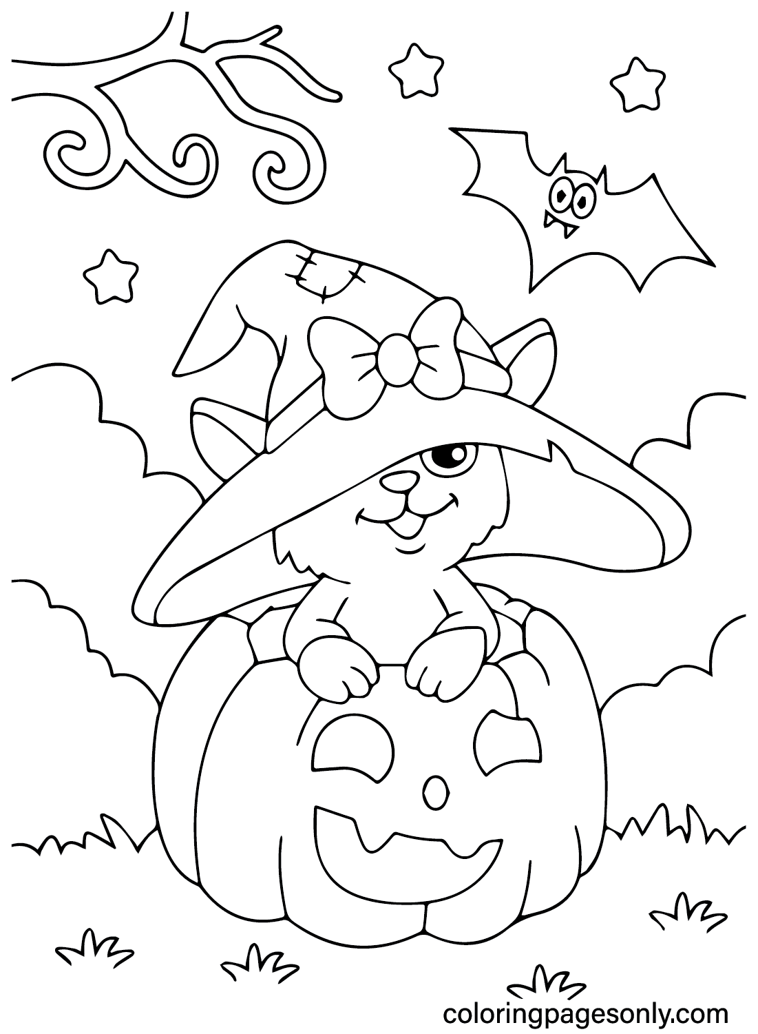 54 Cute Halloween Coloring Pages ColoringPagesOnly 54 Cute Halloween Coloring Pages ColoringPagesOnly
