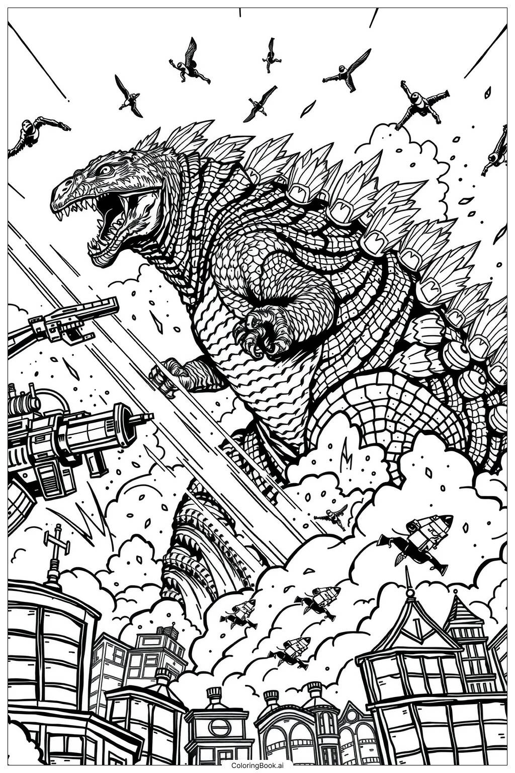 godzilla coloring page godzilla coloring page
