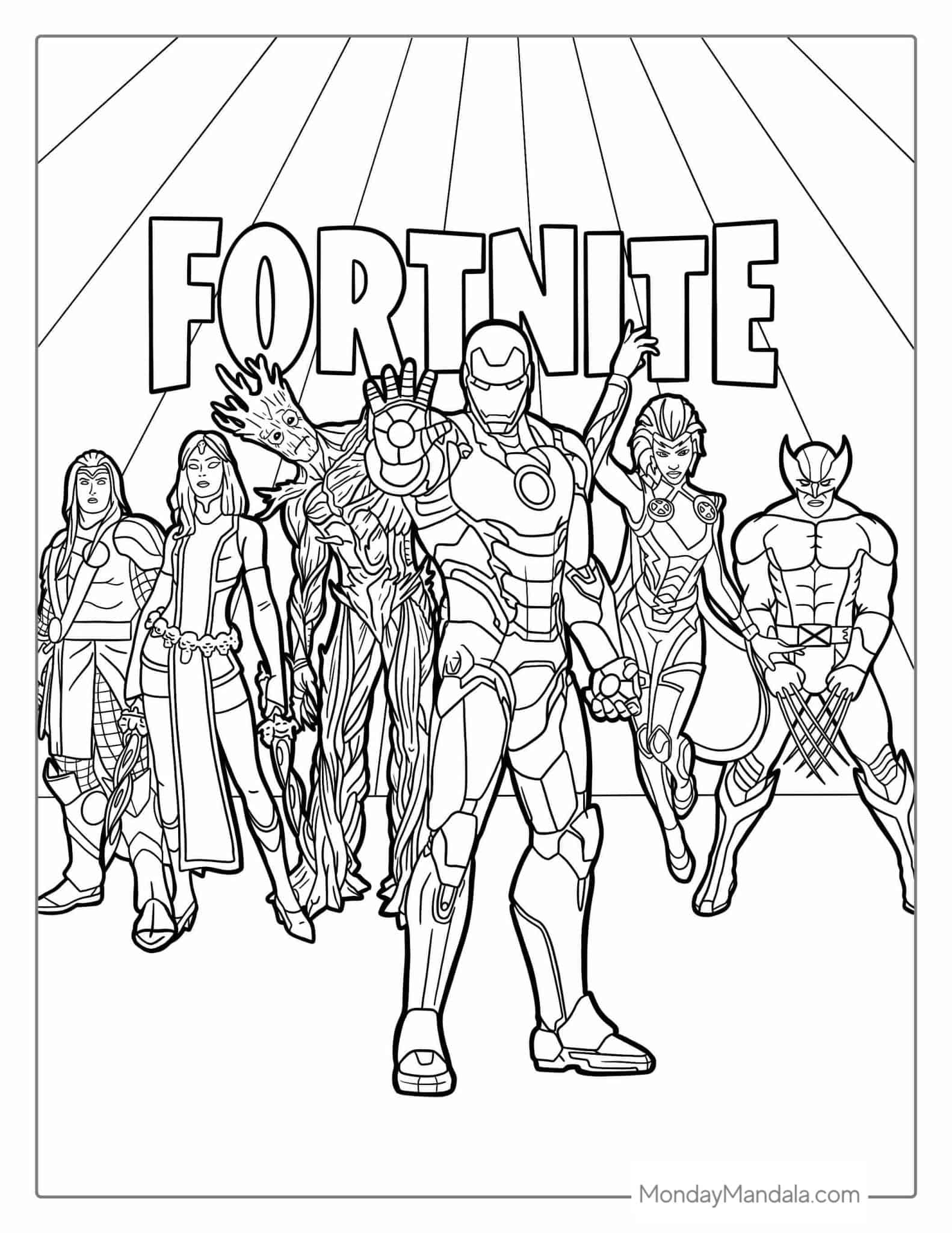 58 Fortnite Coloring Pages Free PDF Printables