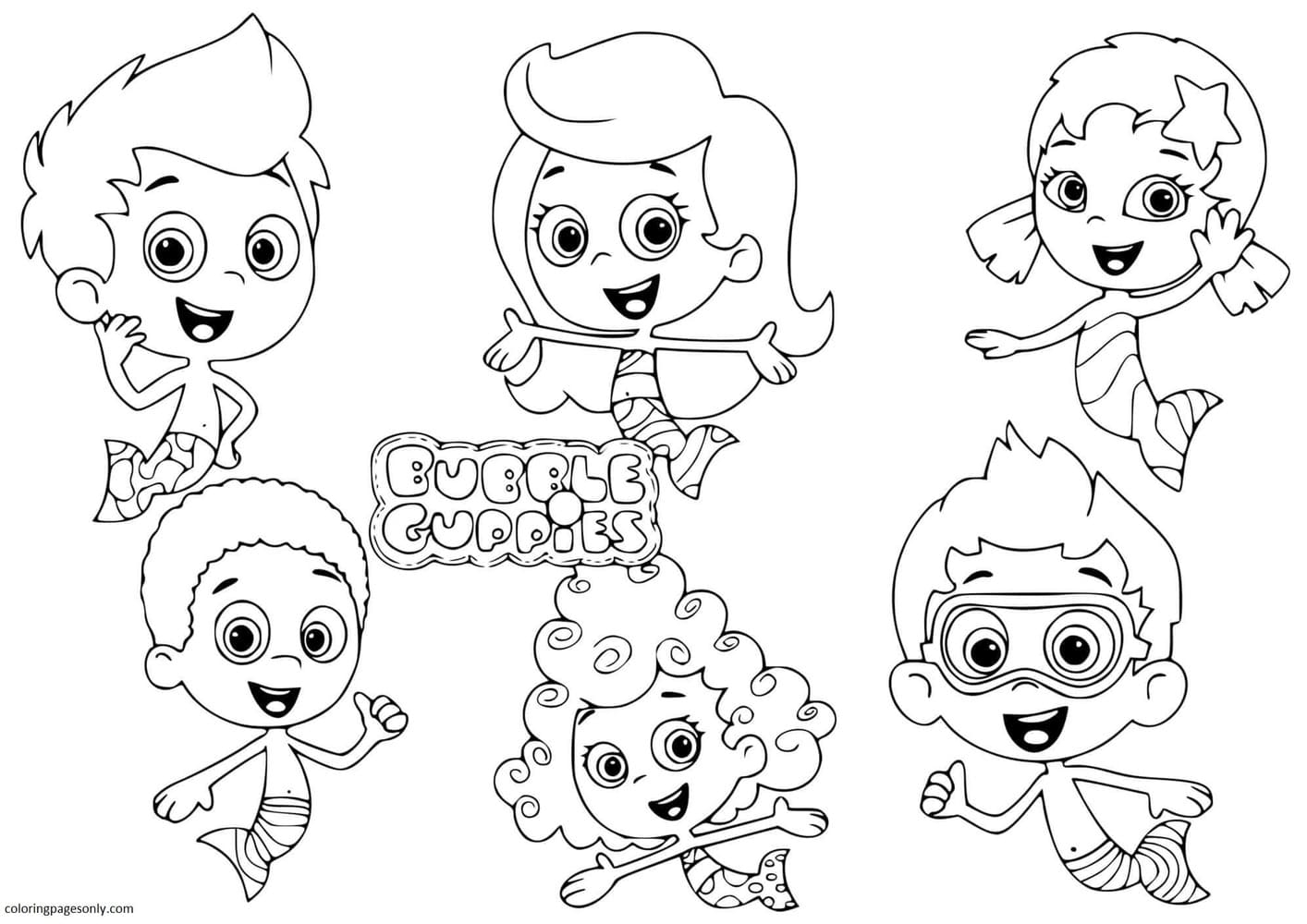 60 Bubble Guppies Coloring Pages ColoringPagesOnly