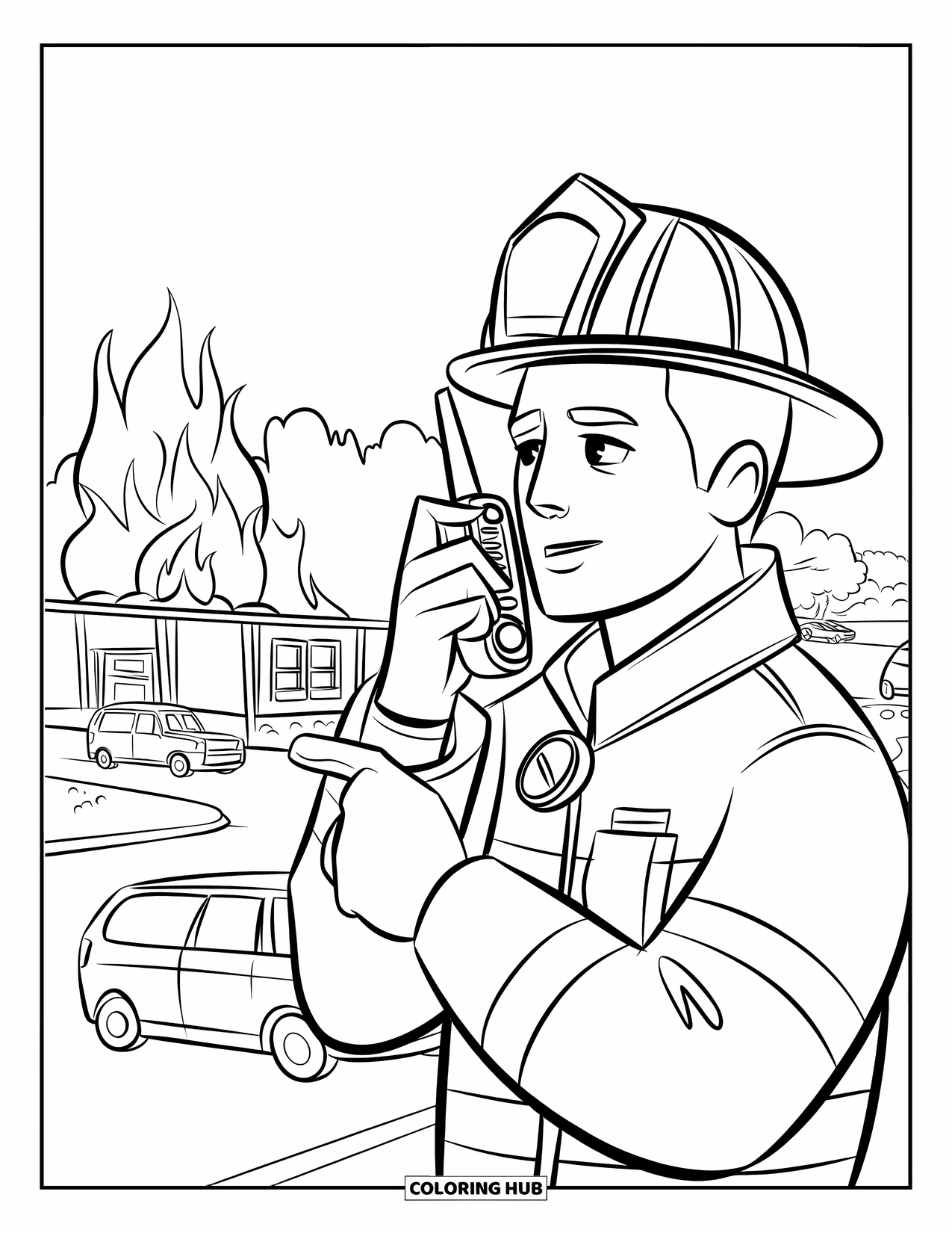 60 Firefighter Coloring Pages For Kids Adults Free Printable PDFs 
