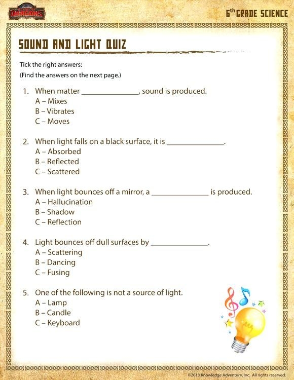 6th Grade Science Worksheets With Answer Key Scienceworksheets