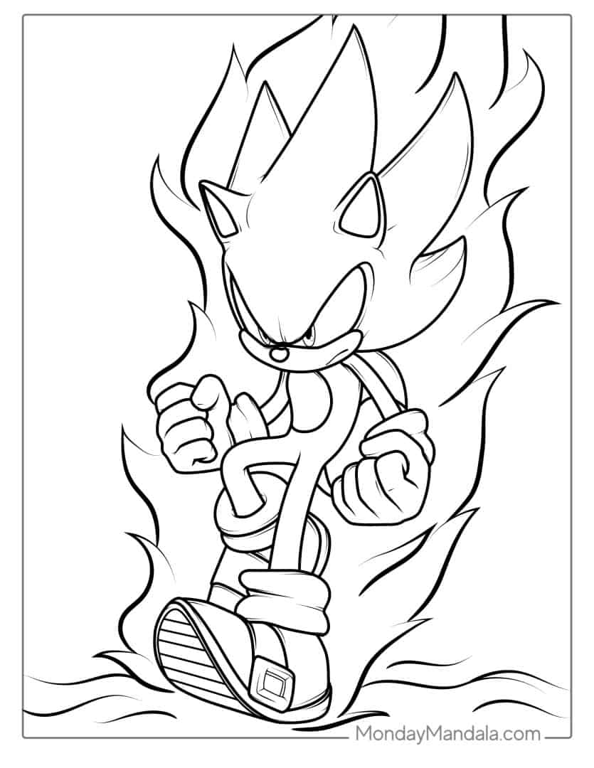 super sonic the hedgehog coloring pages super sonic the hedgehog coloring pages