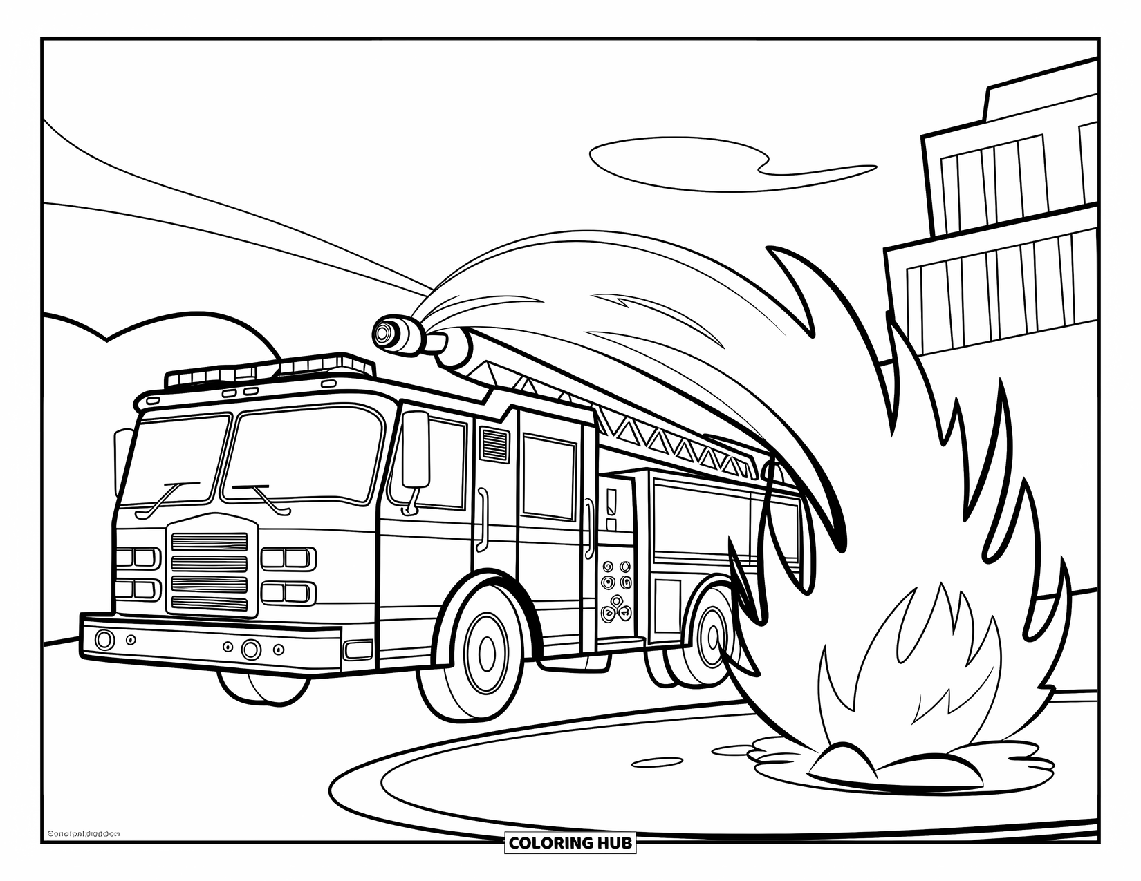 75 Fire Truck Coloring Pages For Kids Adults Free Printable PDFs 