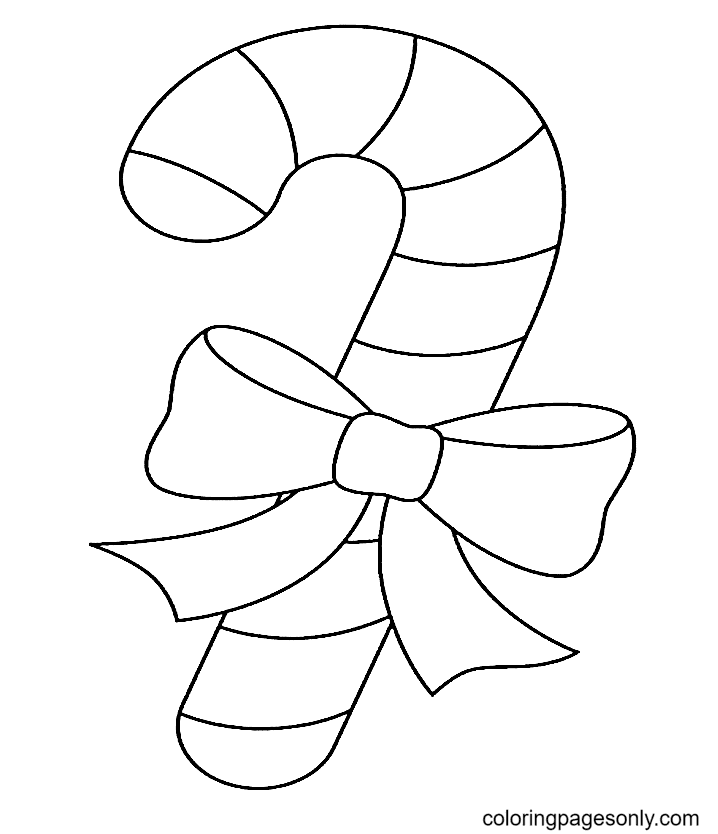 candy cane coloring page