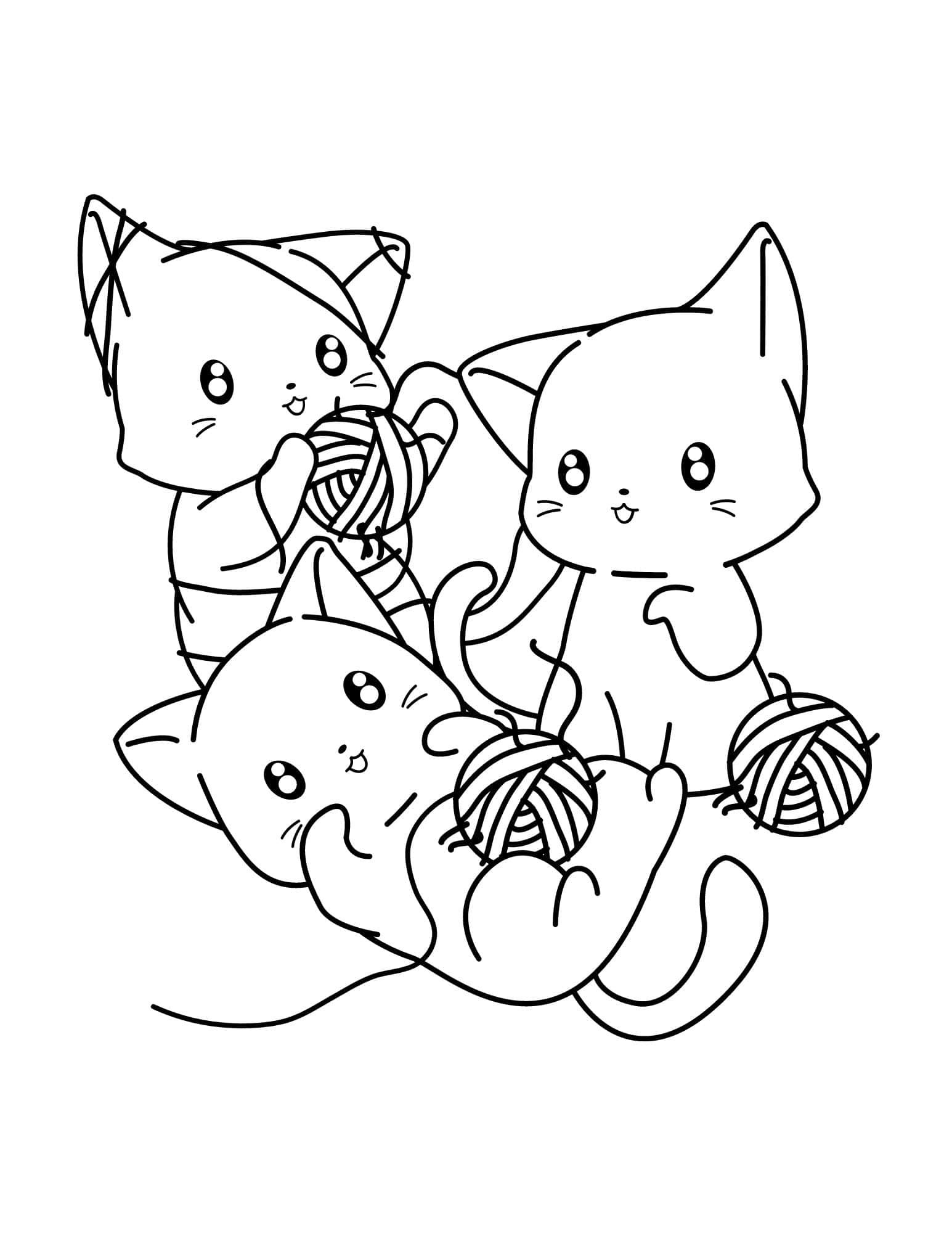 cute kitty coloring pages