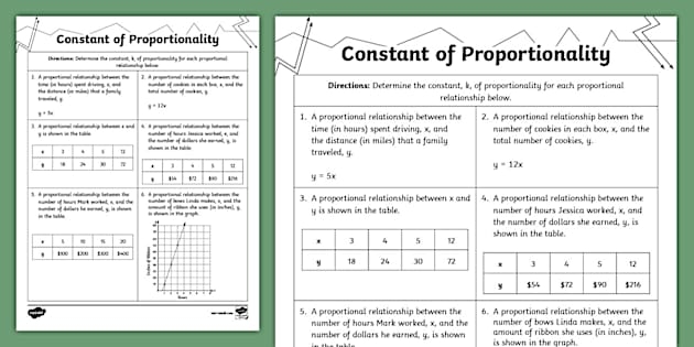 constant of proportionality worksheet constant of proportionality worksheet