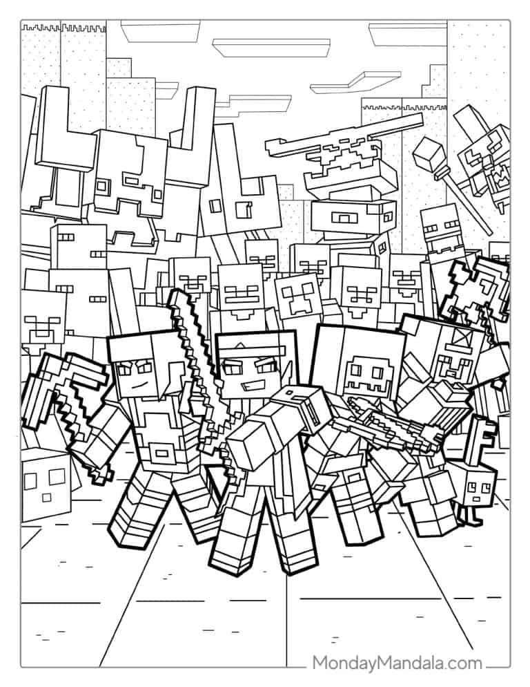 80 Minecraft Coloring Pages Free PDF Printables 