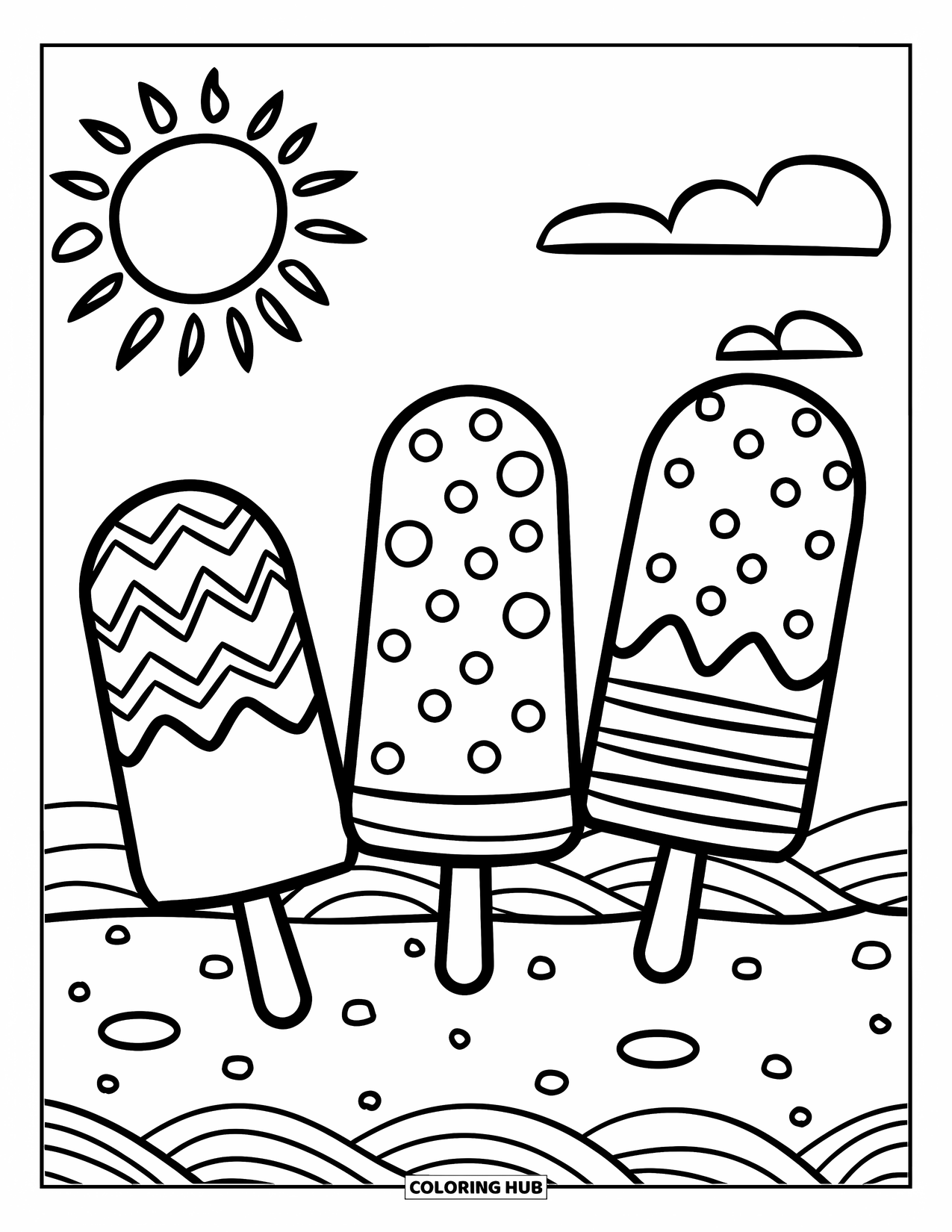 80 Popsicle Coloring Pages For Kids Adults Free Printable PDFs 