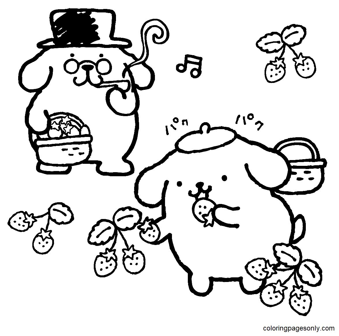 pompompurin coloring pages