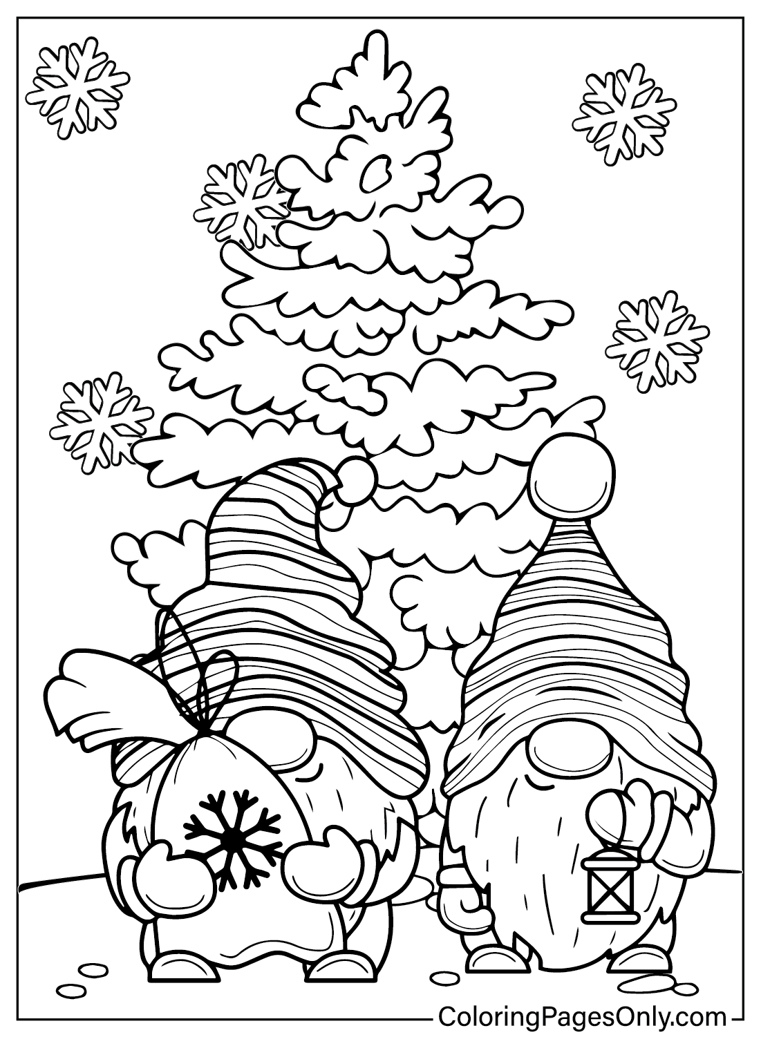 gnome coloring pages gnome coloring pages