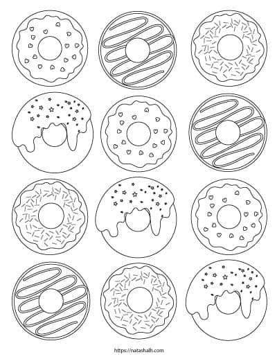 9 Free Printable Donut Coloring Pages The Artisan Life