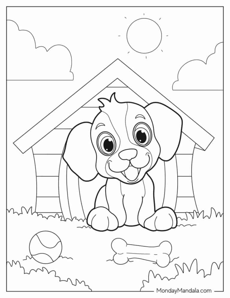 dog coloring book pages