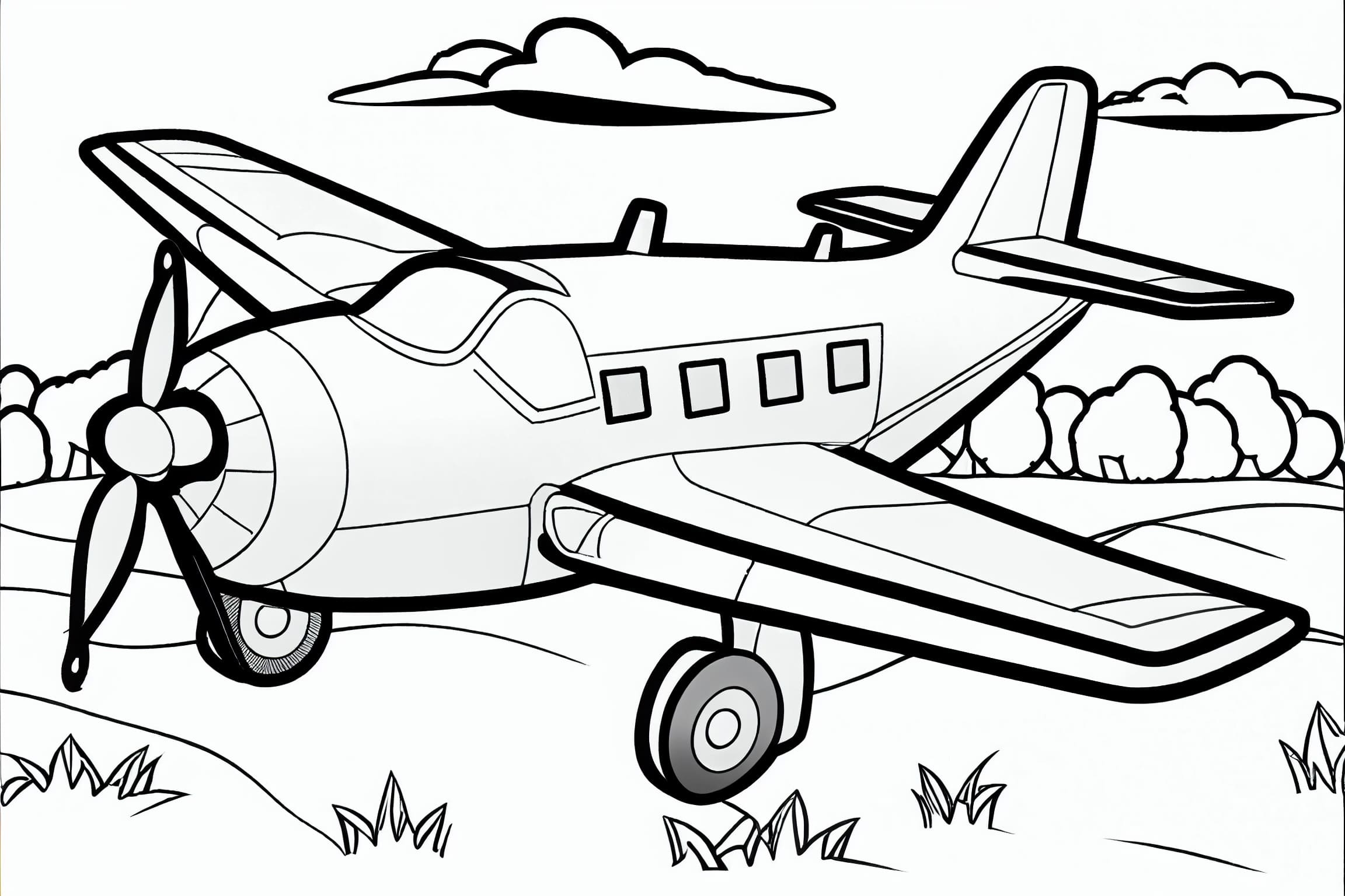 A Is For Airplane Coloring Page Lawdolf