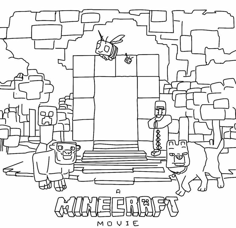 A Minecraft Movie Coloring Pages Free To Print