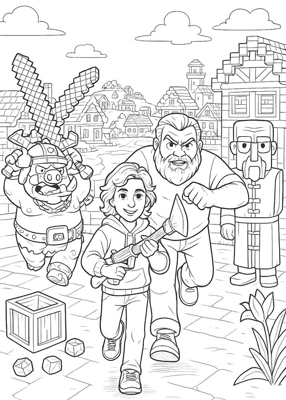 minecraft movie coloring pages