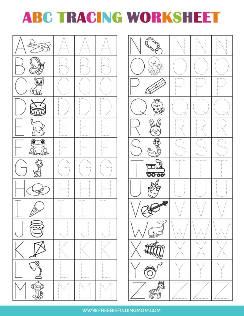 Abc Worksheet Tracing Abc Worksheet Tracing