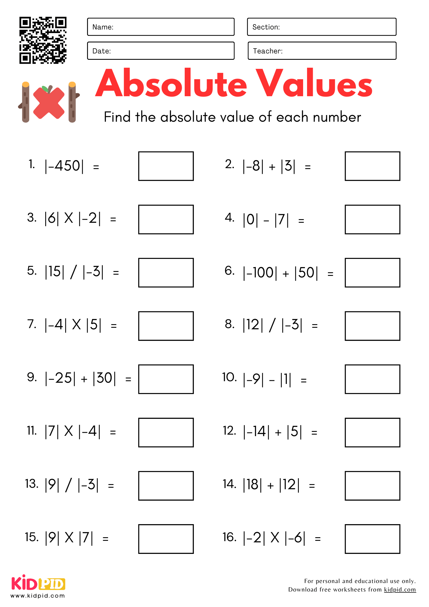 Absolute Value Worksheet Graphing Absolute Value Functions Guided
