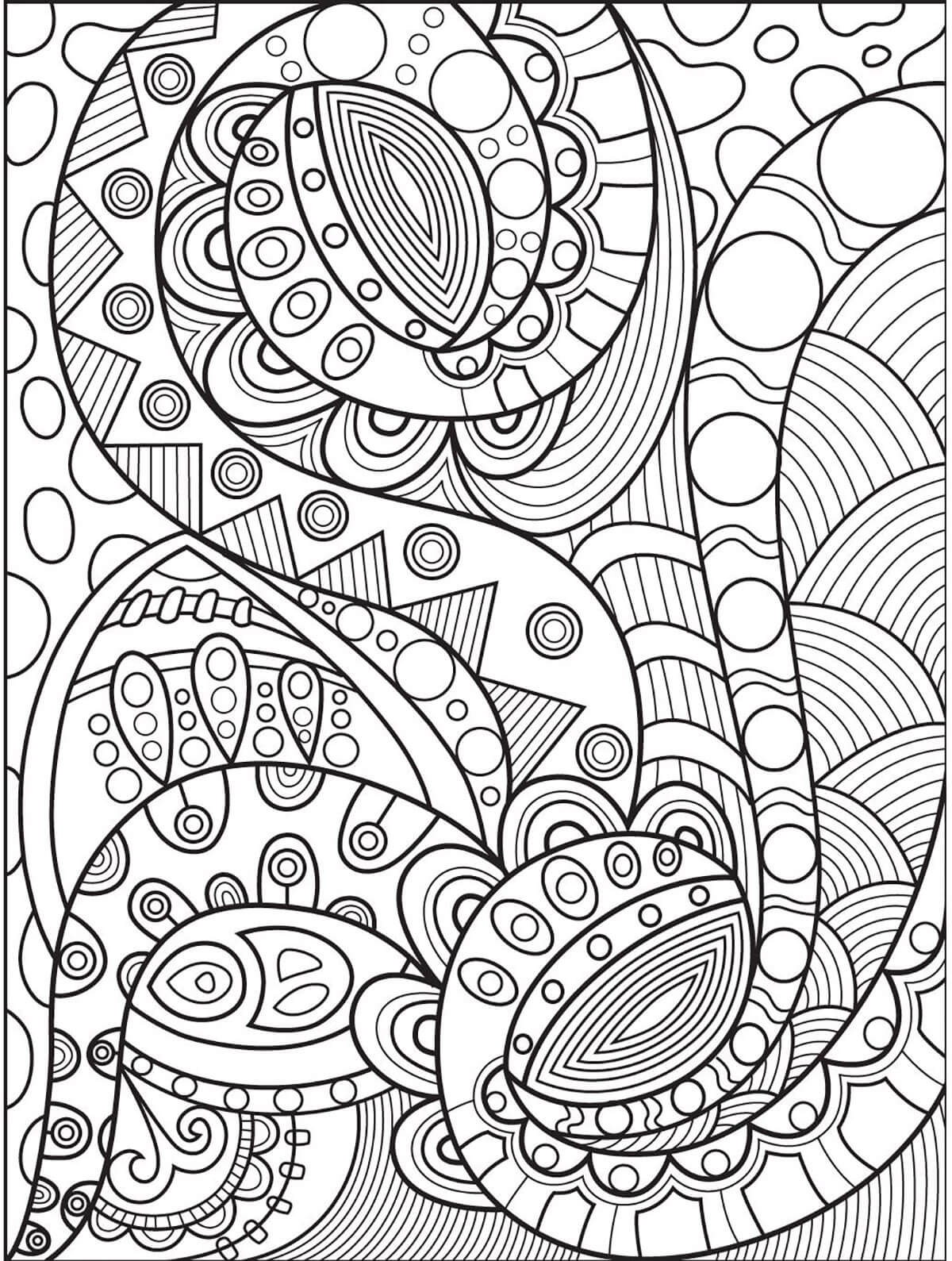 abstract coloring pages