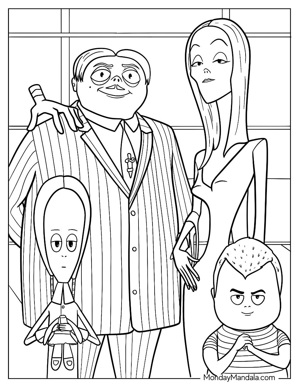Addams Family Coloring Pages
