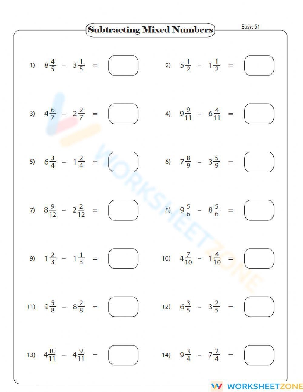Adding Mixed Numbers 1 Worksheet Worksheets Library Adding Mixed Numbers 1 Worksheet Worksheets Library