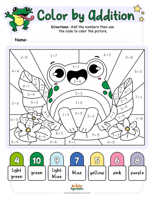Addition Color By Number Worksheets Free Printable Worksheets Library