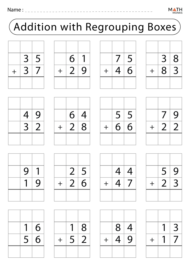 Addition With Regrouping Worksheets With Answer Key Worksheets Library