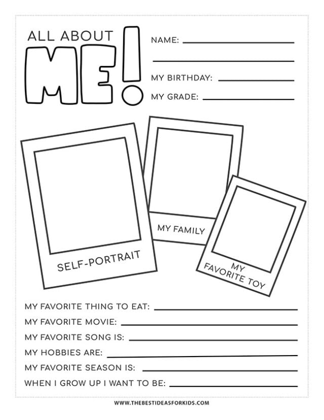 free printable all about me worksheet free printable all about me worksheet