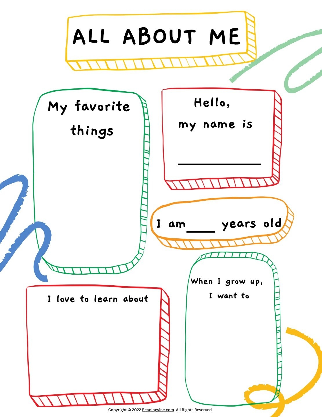 All About Me Worksheet Printable All About Me Worksheet Printable