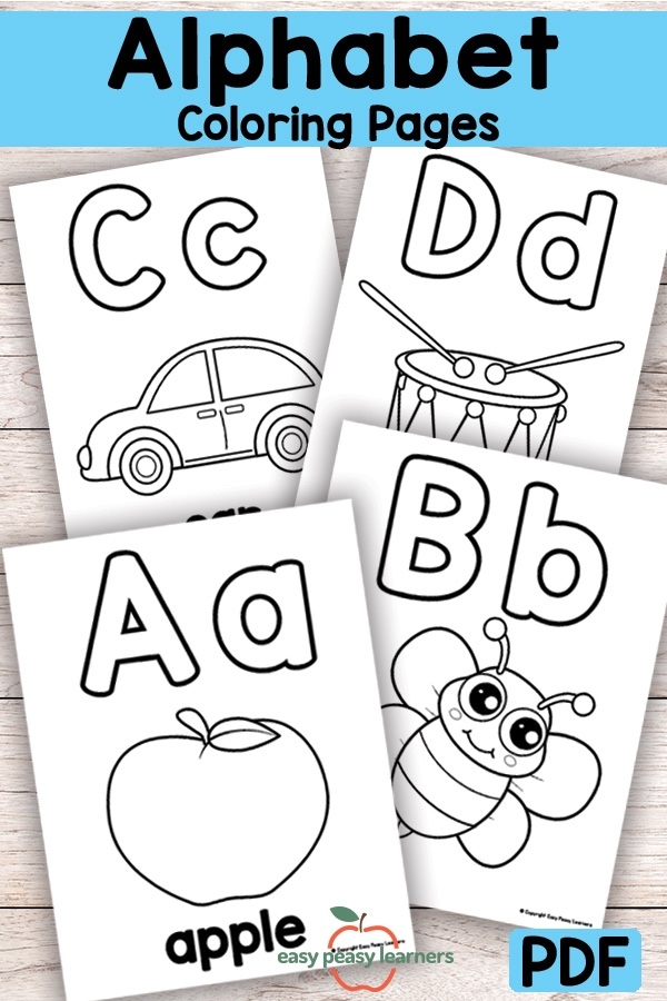 Alphabet Coloring Pages Easy Peasy Learners Alphabet Coloring Pages Easy Peasy Learners