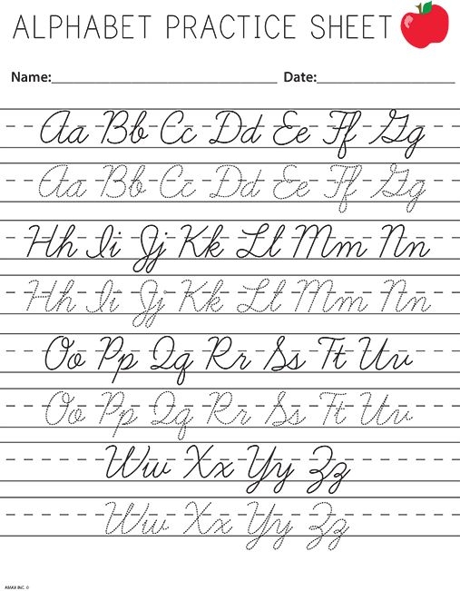 cursive writing alphabet worksheets cursive writing alphabet worksheets